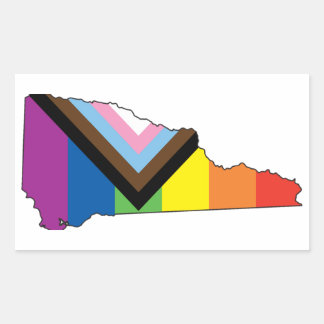 NH Progress Flag Rechteckiger Aufkleber