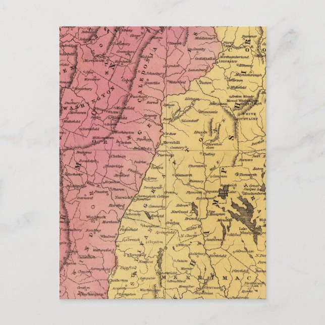 NH, Vermont Postkarte (Vorderseite)
