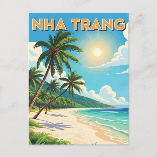 Nha Trang Beach Vietnam Travel Postkarte (Vorderseite)