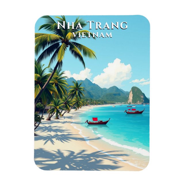 Nha Trang Vietnam Beach Travel Magnet (Vertikal)