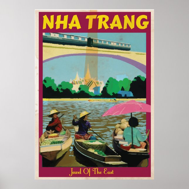 Nha Trang Vintage Reiseplakat Poster (Vorne)