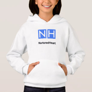 NHI Kids White Pullover Hoodie mit Taschen