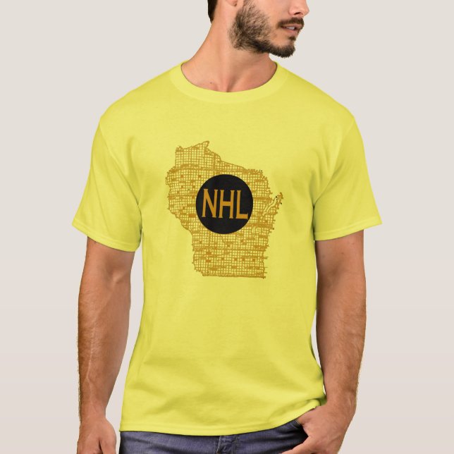 NHL in Wisconsin T-Shirt (Vorderseite)