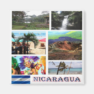 NI003 NICARAGUA, Mosaik, Amerika, Kühlschrank Magnet