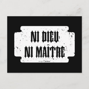 Ni dieu ni maître postkarte