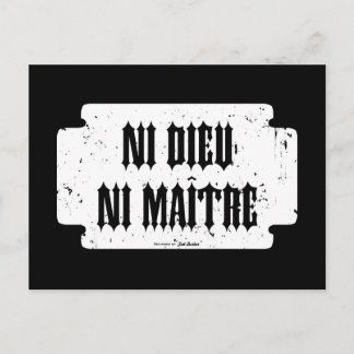 Ni dieu ni maître postkarte