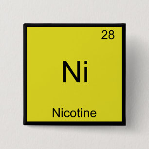 Ni - Nicotin Funny Chemistry Element T - Shirt Button