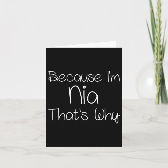 Nia Funny Personalisiert Birthday Women Name Id Karte (Vorderseite)