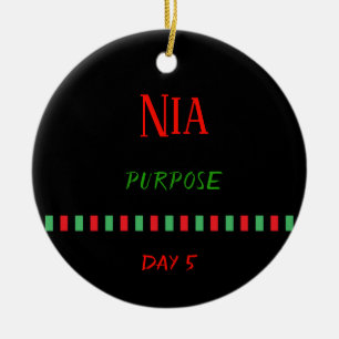 Nia - Kwanzaa Tag 5 Ornament