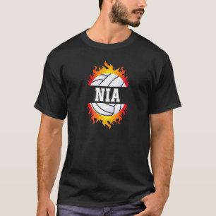 Nia Name Volleyball Player Girls Ball und Net Spor T-Shirt