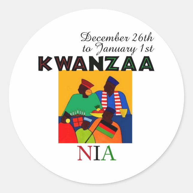 NIA - Zweck Runder Aufkleber (Vorderseite)