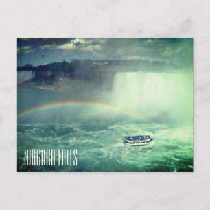 Niagara-Boot-Regenbogen Postkarte