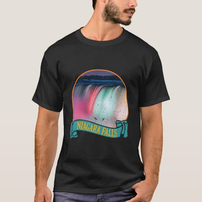 Niagara-Fälle-Illustration T-Shirt (Vorderseite)