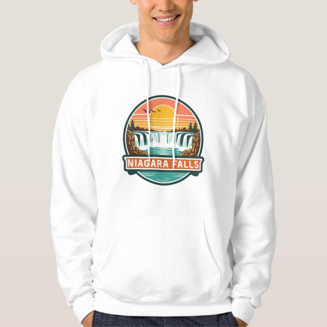 Niagara Fälle Kanada Retro-Design  Hoodie (Vorderseite)