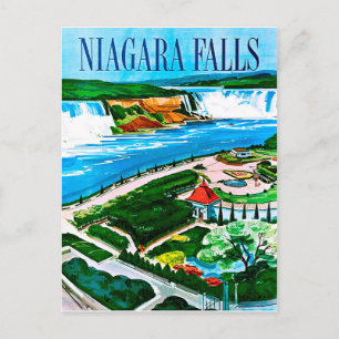 Niagara Fälle, Luftansicht, Kanada, Vintage-Reise Postkarte