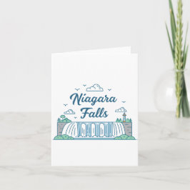 Niagara-Fälle Minimale Flachdesign-Illustration Feiertagskarte
