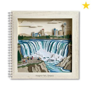 Niagara Fälle Ontario Kanada Papier Collage Dioram Notizbuch