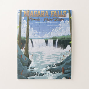 Niagara-Fälle Reiseplakat Puzzle