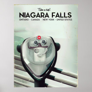 Niagara Fälle - USA - Kanada Vintage Reiseposter Poster