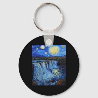 Niagara Fälle - Van Gogh Stil - Sternennacht  Schlüsselanhänger
