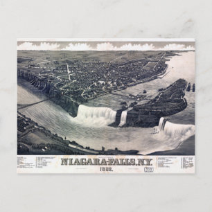 Niagara-Fälle Vintage-Zeichnung 1882 Restauriert Postkarte