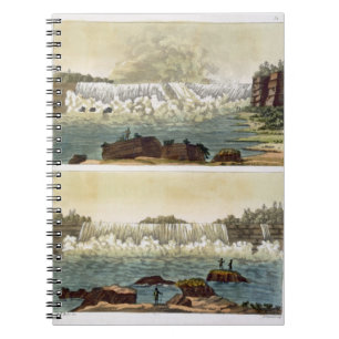 Niagara Falls, 1818 (Farbstich) Notizblock