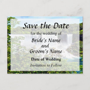 Niagara Falls - American and Bridal Veil Falls Ankündigungspostkarte