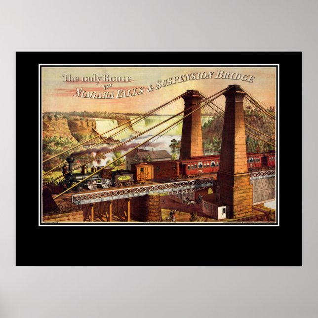 Niagara Falls and Suspension Bridge Poster (Vorne)
