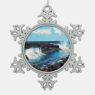 NIAGARA FALLS - Ansicht Schneeflocken Zinn-Ornament