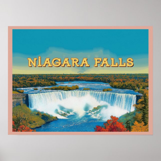 Niagara Falls - Atemberaubende Wasserfall Landscha Poster (Vorne)