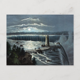 Niagara Falls ca. 1865 Vintage Poster restauriert Postkarte