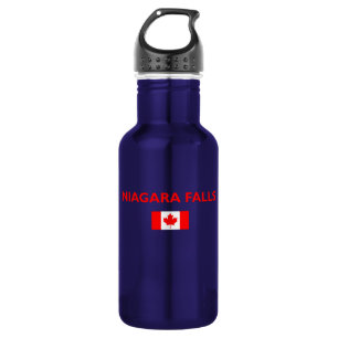 Niagara Falls Canada Canadian Flag Dark Color Edelstahlflasche