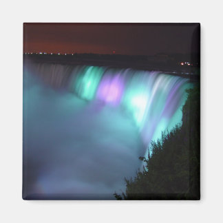 Niagara Falls Canada Night Lila Aqua Magnet