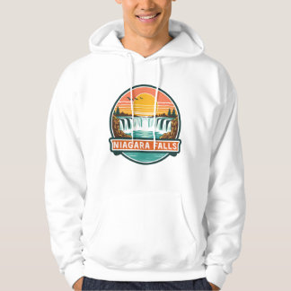 niagara falls canada retro design hoodie