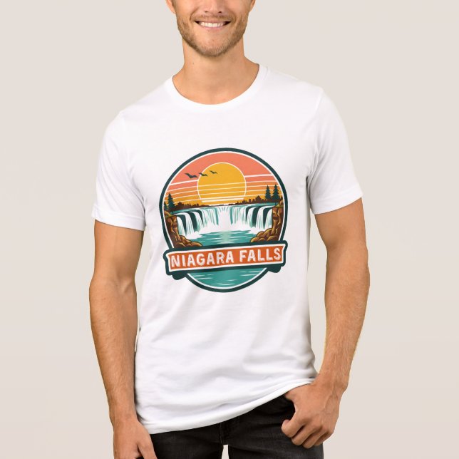 niagara falls canada retro design  Tri-Blend shirt (Vorderseite)