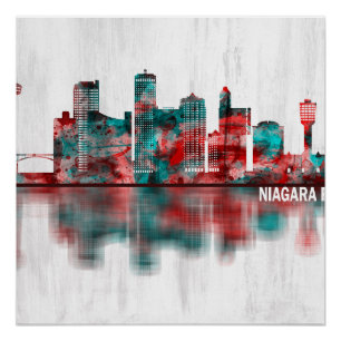 Niagara Falls Canada Skyline Poster