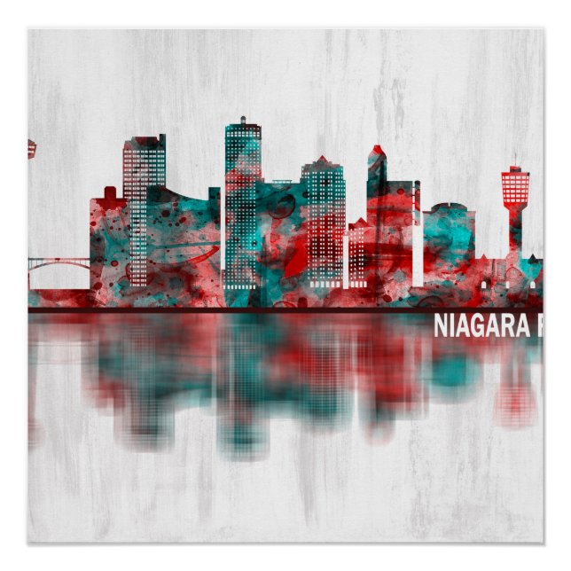 Niagara Falls Canada Skyline Poster (Vorderseite)