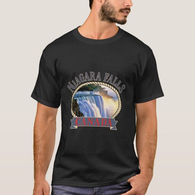 Niagara Falls Canada Usa Nature River T-Shirt (Vorderseite)