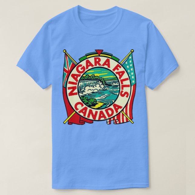 Niagara Falls Canada Vintage Travel  T-Shirt (Design vorne)