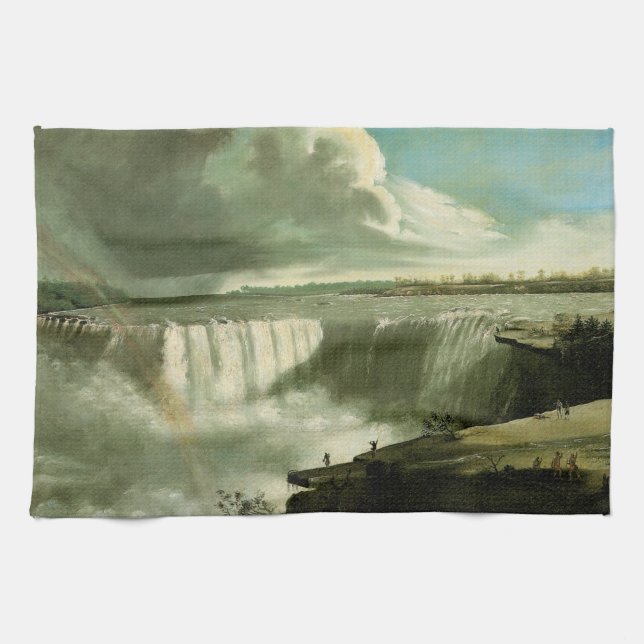 Niagara Falls From Table Rock by John Vanderlyn Geschirrtuch (Horizontal)