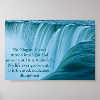 Niagara Falls gewidmet und diszipliniert Poster