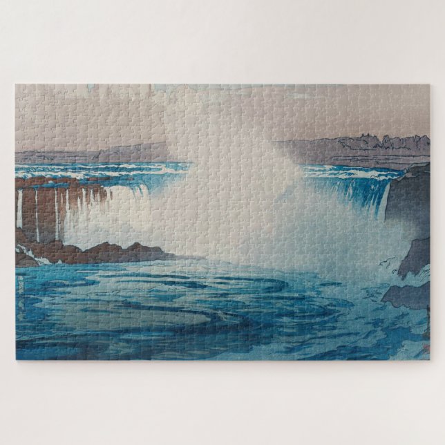 Niagara Falls, Hiroshi Yoshida, Woodcut Puzzle (Horizontal)
