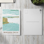 Niagara Falls Horseshoe Falls Reisen Vintag Postkarte<br><div class="desc">Niagara Falls in einem Vektor Art Stil. Die Lage am Ufer des Westerns des Niagara River überblickt den Horseshoe Falls,  den weitläufigsten Abschnitt der Kaskaden.</div>