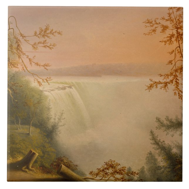 Niagara Falls (Horseshoe Falls) (Rembrandt Peale) Fliese (Vorderseite)