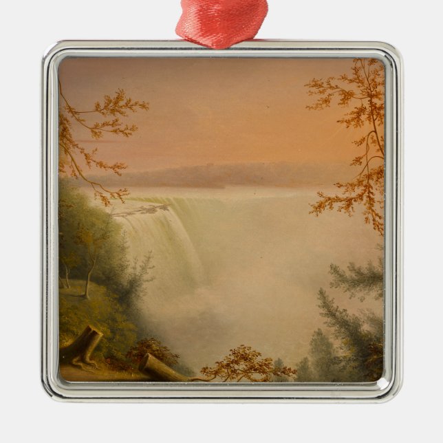 Niagara Falls (Horseshoe Falls) (Rembrandt Peale) Ornament Aus Metall (Vorne)