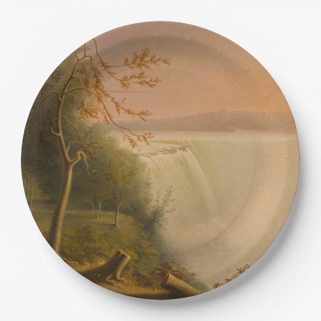 Niagara Falls (Horseshoe Falls) (Rembrandt Peale) Pappteller (Vorderseite)