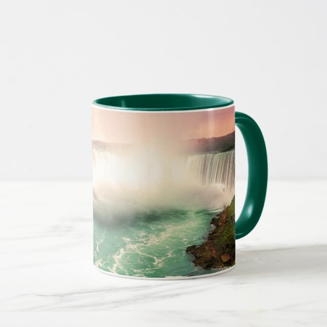Niagara Falls, Kanada sunset stylized Tasse (VorderseiteRechts)