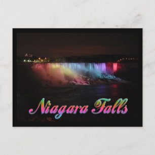 Niagara Falls Lights in der Nacht Postkarte