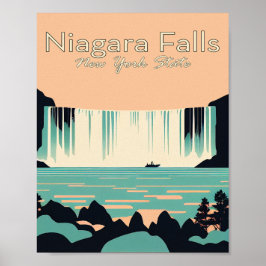 Niagara Falls Minimalistisch Vintage Travel Poster