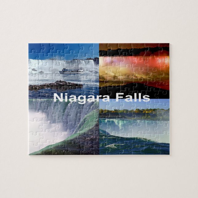 Niagara Falls New York Foto Collage Waterfall Puzzle (Horizontal)